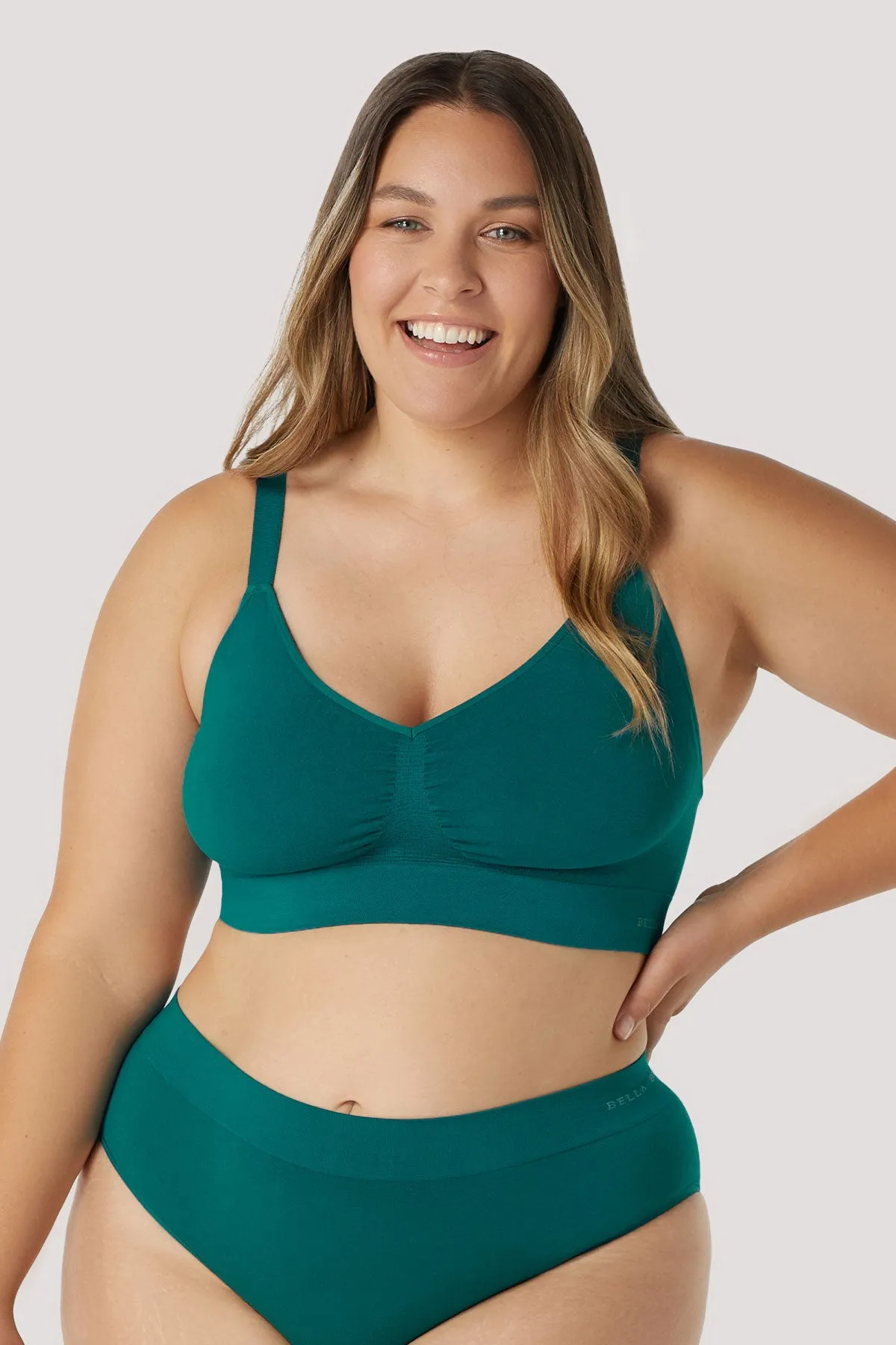 Bella Bamboo Ultimate Adjustable Crop Bra 2pk - No Returns