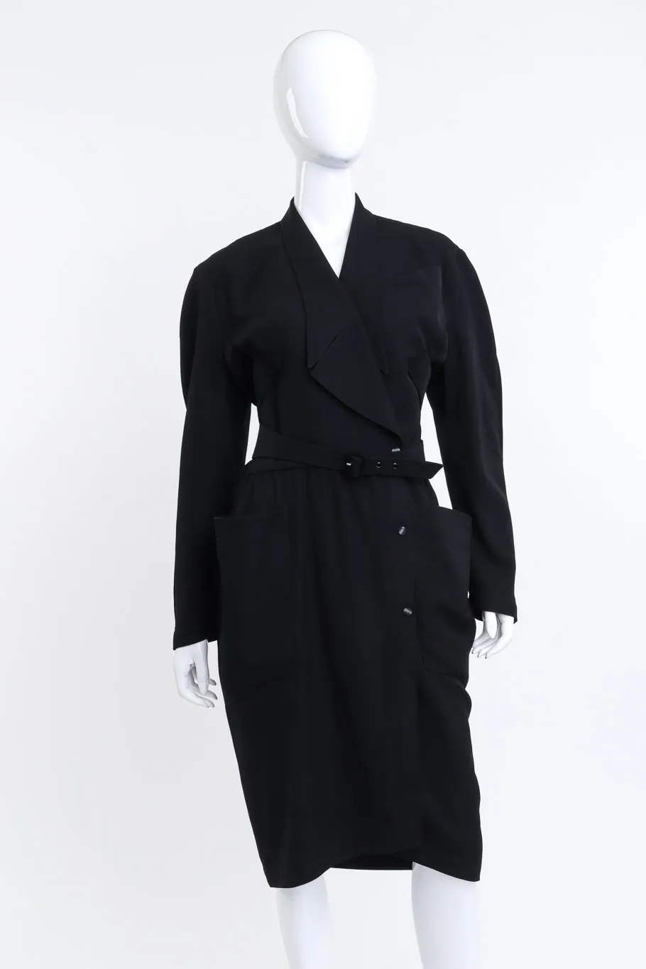 Belted Tuxedo Dress