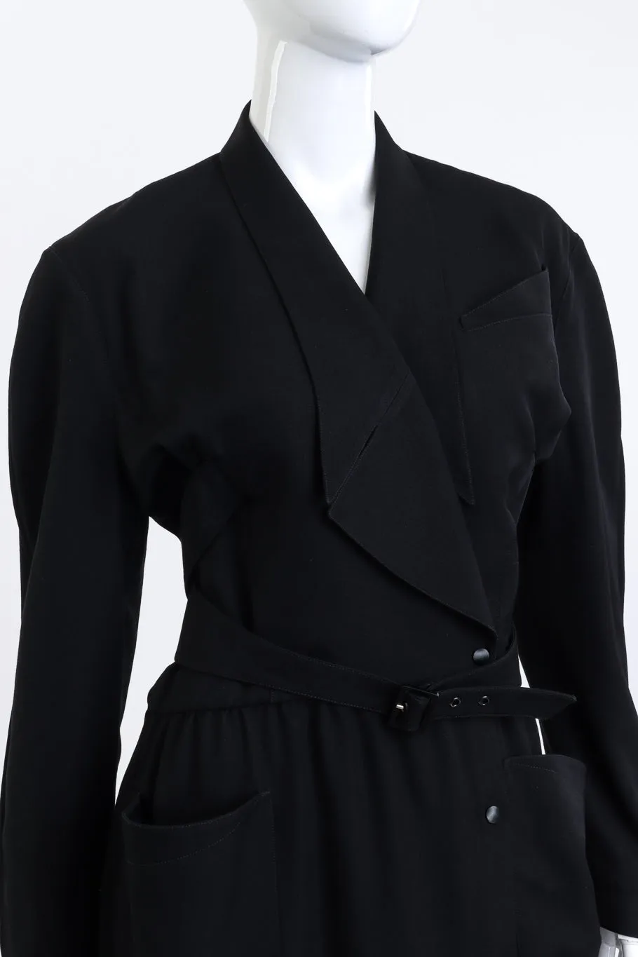 Belted Tuxedo Dress