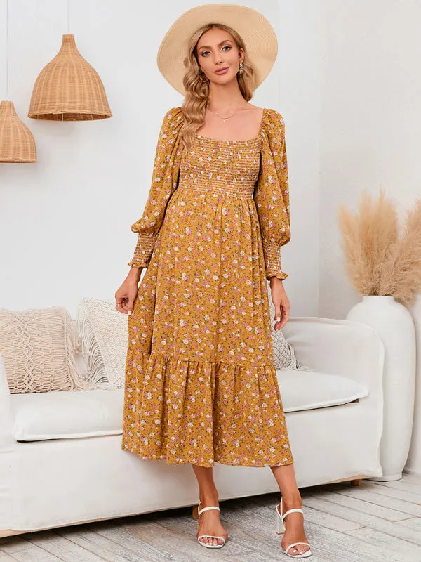 BerryBetty - Women's Maternity chiffon dress small floral dresses