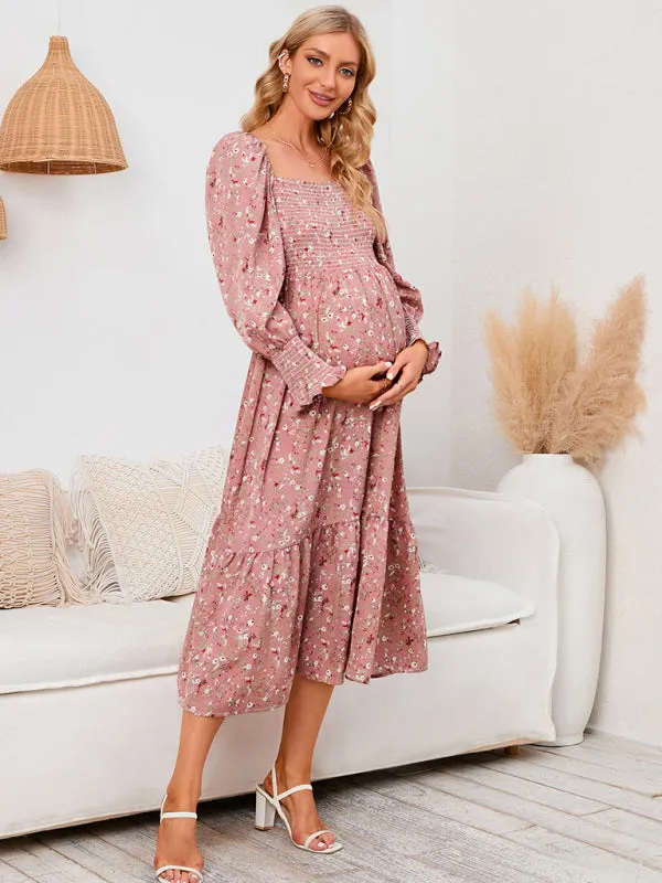 BerryBetty - Women's Maternity chiffon dress small floral dresses