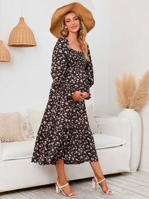 BerryBetty - Women's Maternity chiffon dress small floral dresses