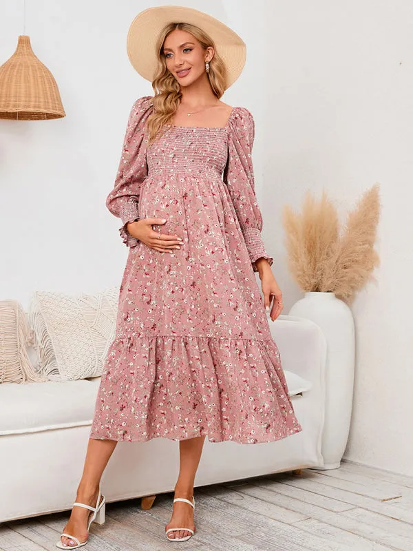 BerryBetty - Women's Maternity chiffon dress small floral dresses