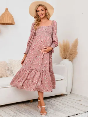 BerryBetty - Women's Maternity chiffon dress small floral dresses