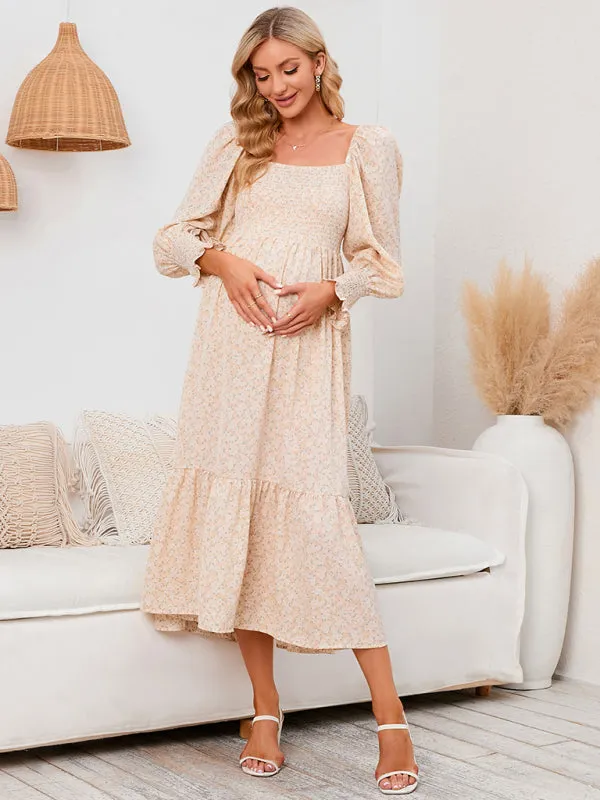 BerryBetty - Women's Maternity chiffon dress small floral dresses