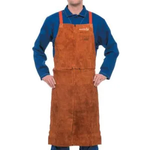 Best Welds Leather Bib Apron, 24 in x 36 in, Lava Brown, 400