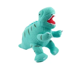 Best Years Knitted Ice Blue T-Rex Dinosaur