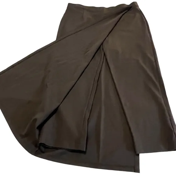 Betabrand longline skort leggings in dark gray size large