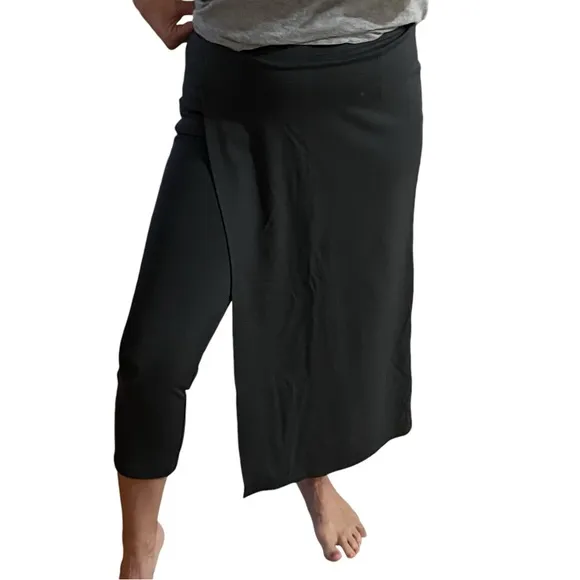 Betabrand longline skort leggings in dark gray size large