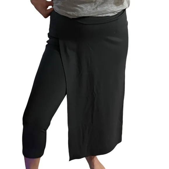 Betabrand longline skort leggings in dark gray size large