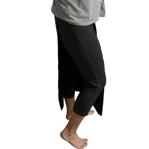 Betabrand longline skort leggings in dark gray size large