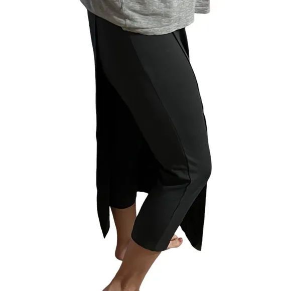 Betabrand longline skort leggings in dark gray size large