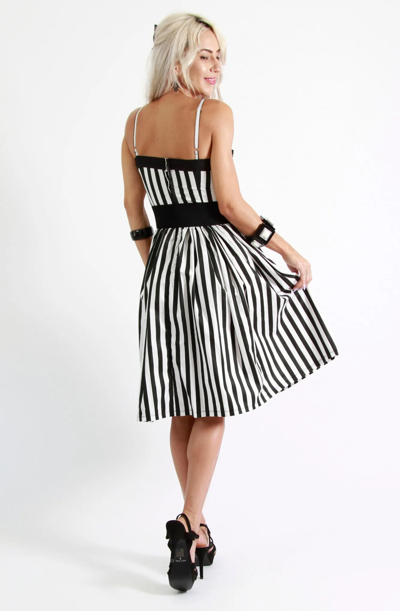 Betelgeuse Black & White Stripe Dress