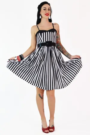 Betelgeuse Black & White Stripe Dress