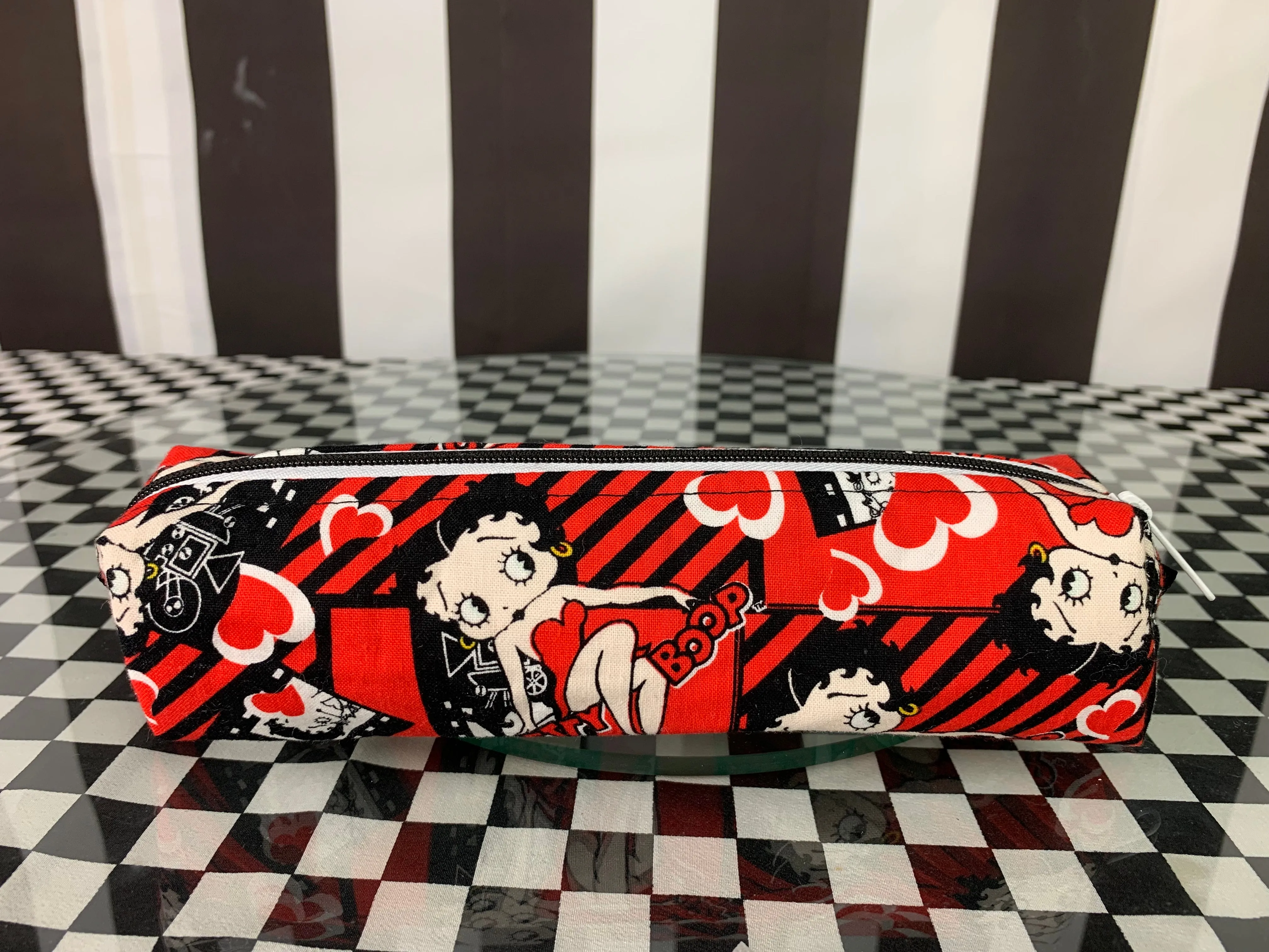 Betty boop stripes boxy pencil case