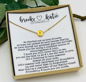 BFF Necklace, Personalized Name Necklace, Gift for Best Friend, Friend Gifts for women, Friend Quotes, Friend gift, Christmas Gift