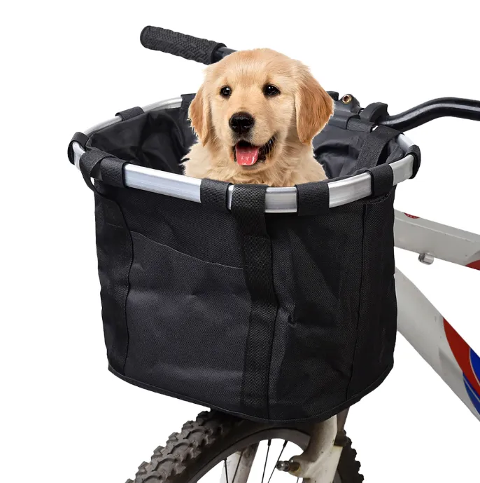 Bicycle Basket Dog Carrier Aluminum Frame Bag