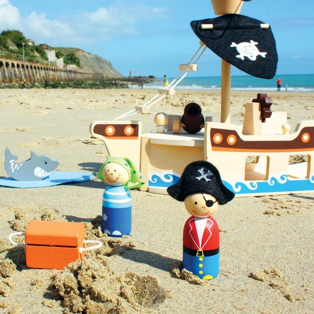 BIGJIGS | Mini Pirate Playset