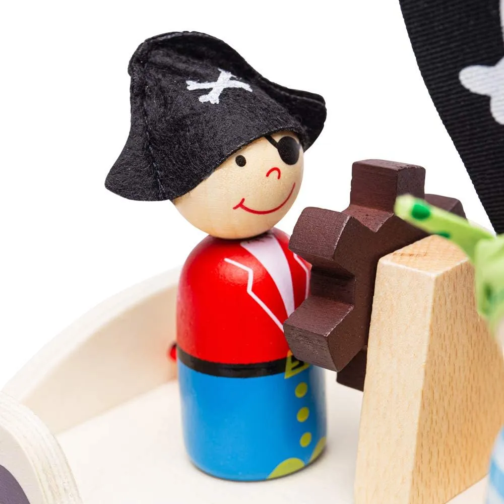 Bigjigs Mini Pirate Ship Playset