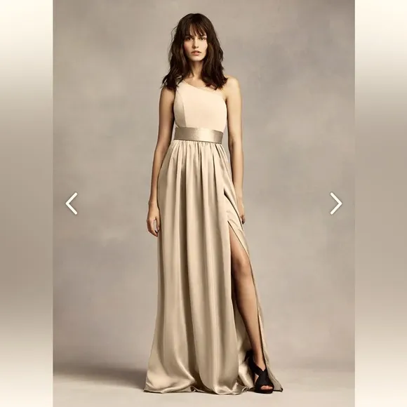 Biscotti Vera Wang One Shoulder Dress 10 Formal Bridesmaid Wedding Guest