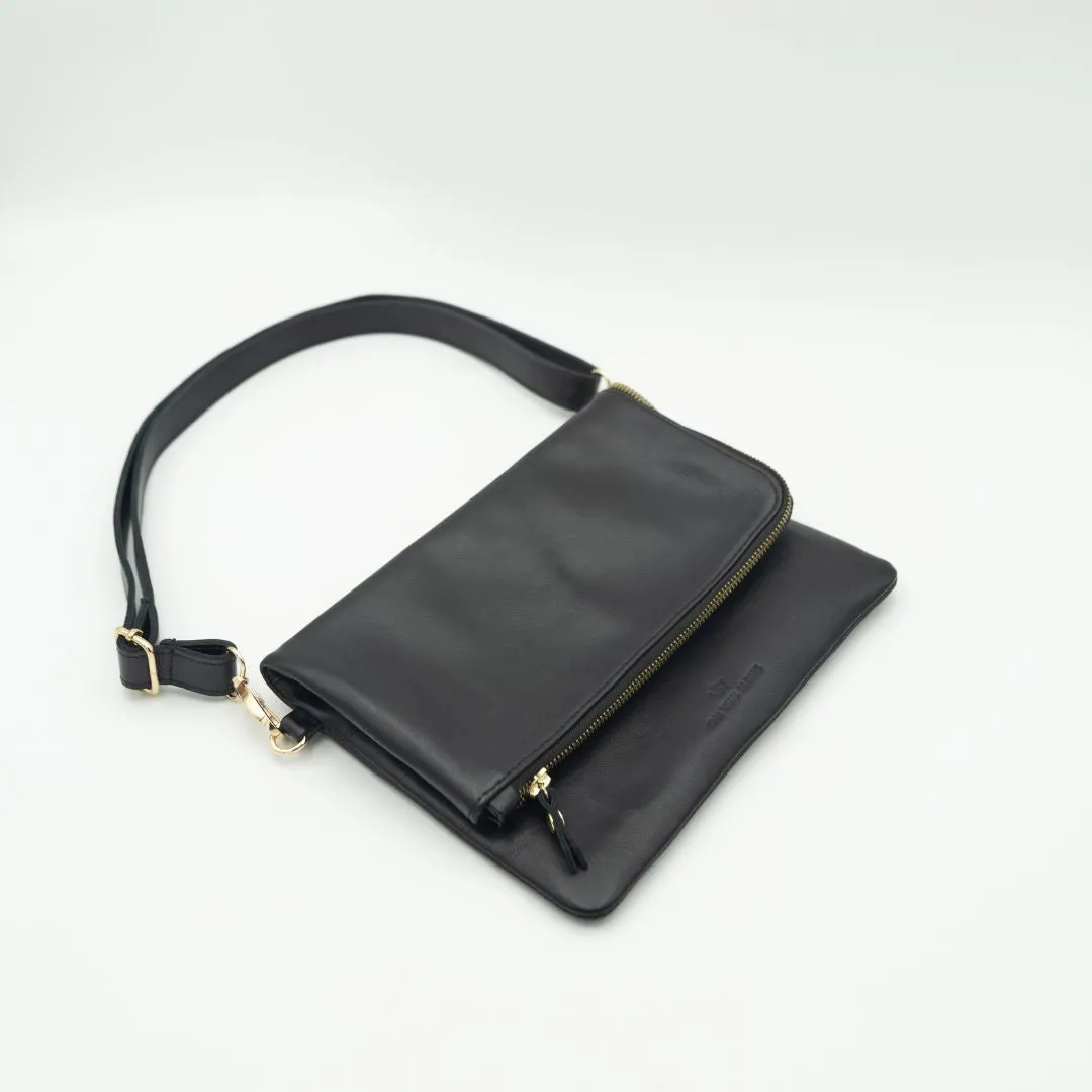 Black Convertible Laptop Bag (w Gold Fittings)