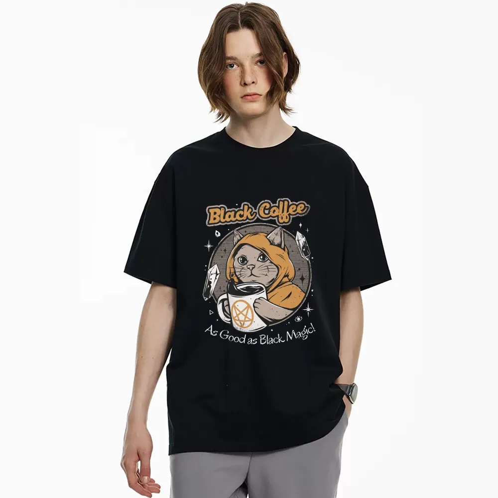 Black Magic Coffee Cat T-Shirt