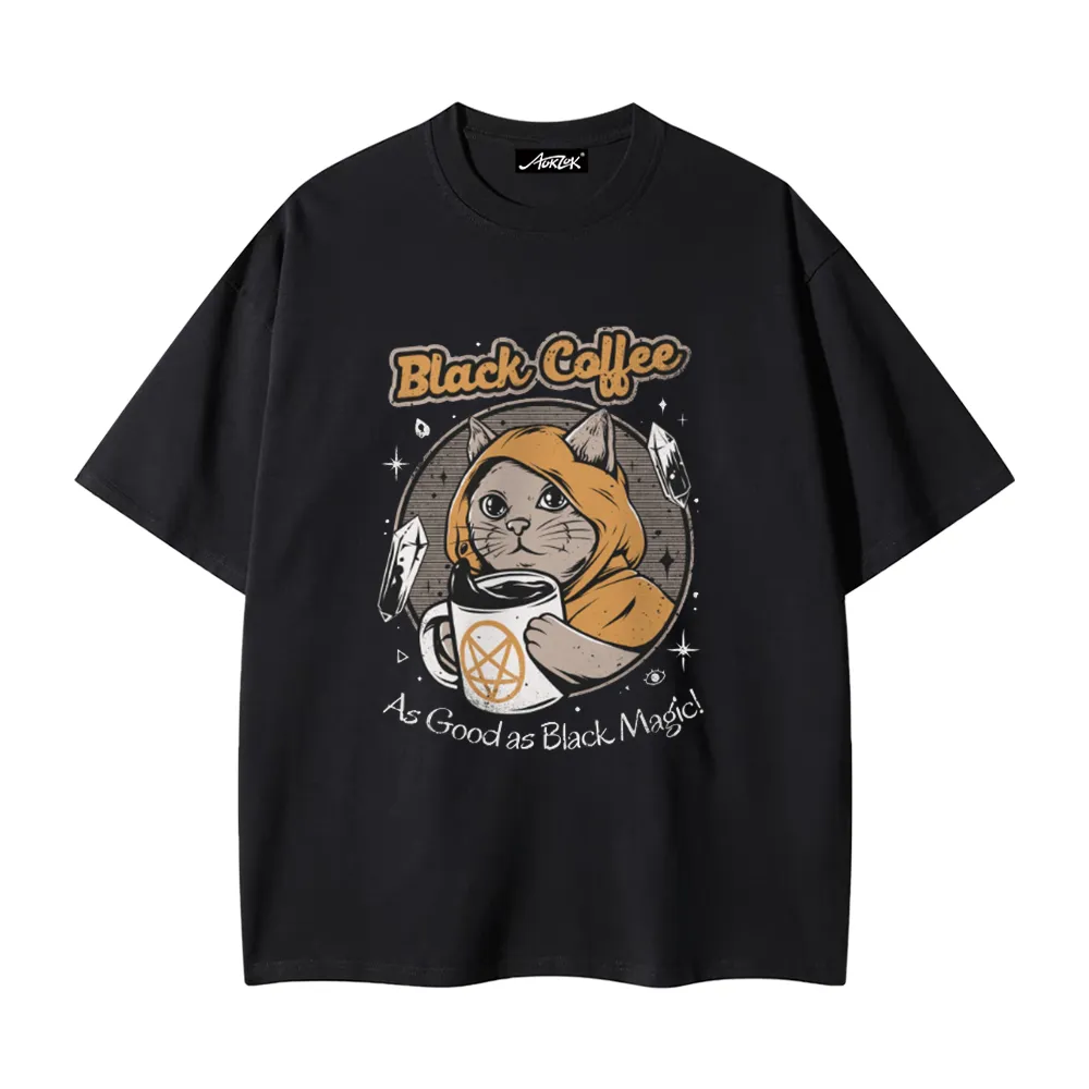 Black Magic Coffee Cat T-Shirt