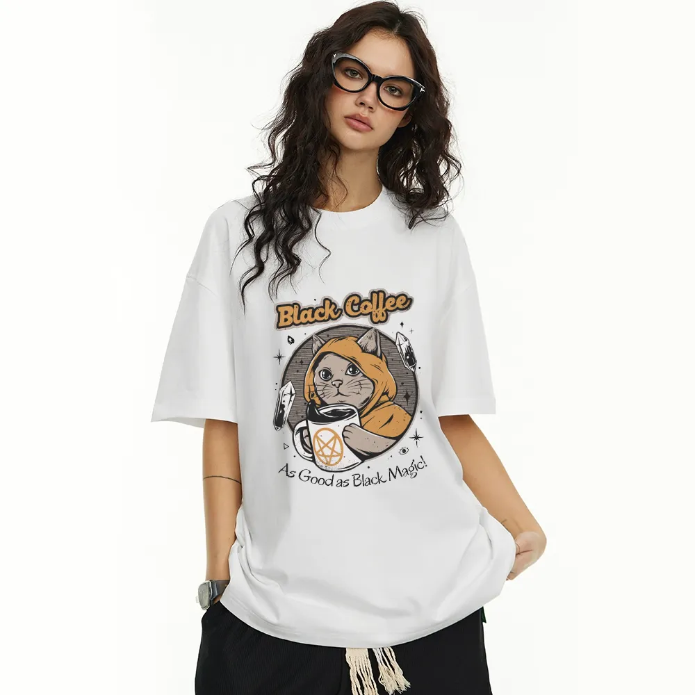Black Magic Coffee Cat T-Shirt
