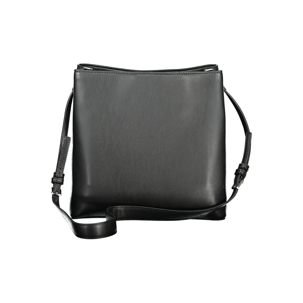 Black Polyester Women Handbag