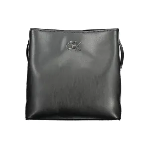Black Polyester Women Handbag