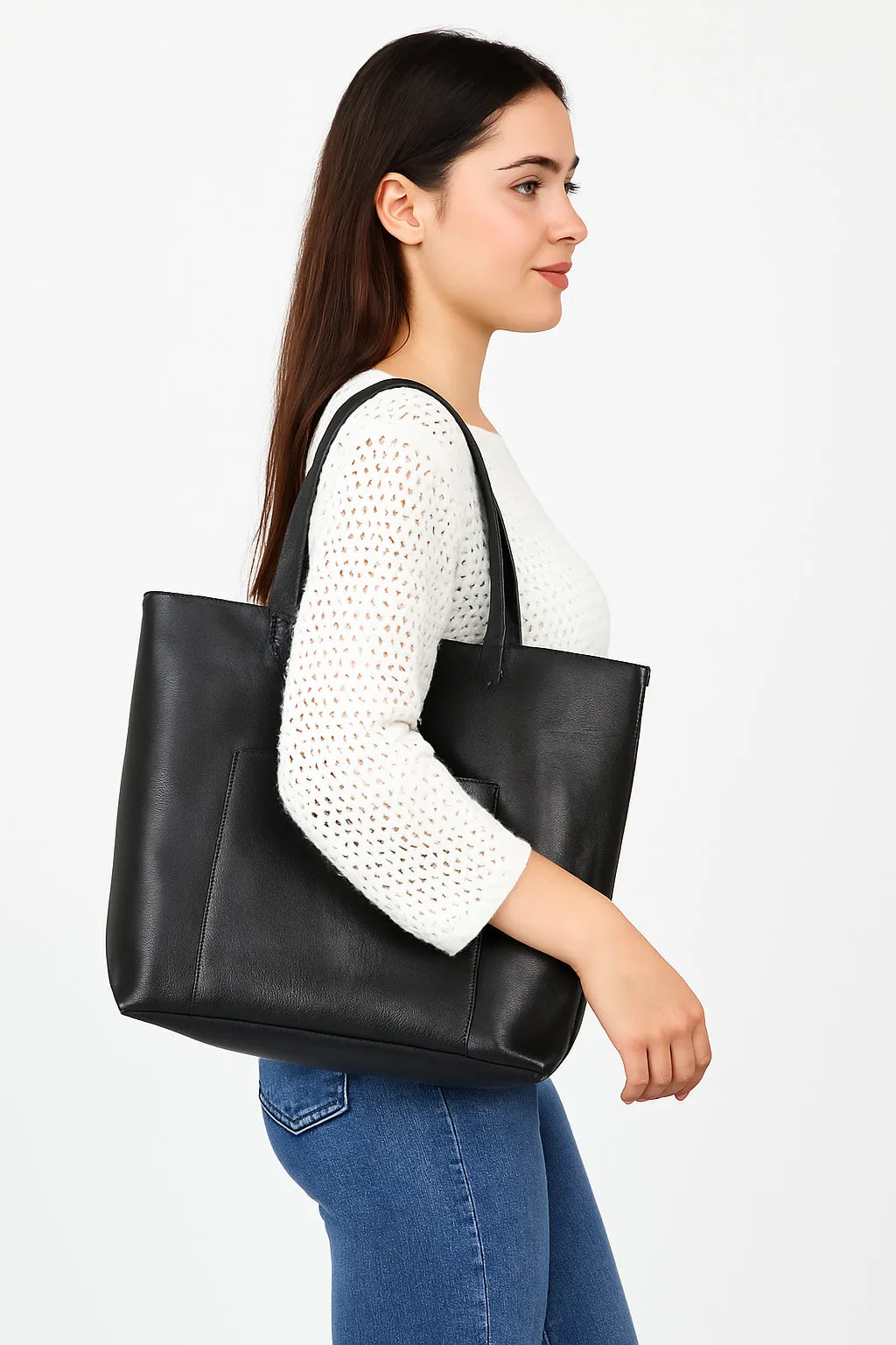 Black Soft Luxurious Tote Bag