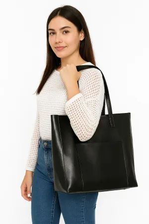 Black Soft Luxurious Tote Bag