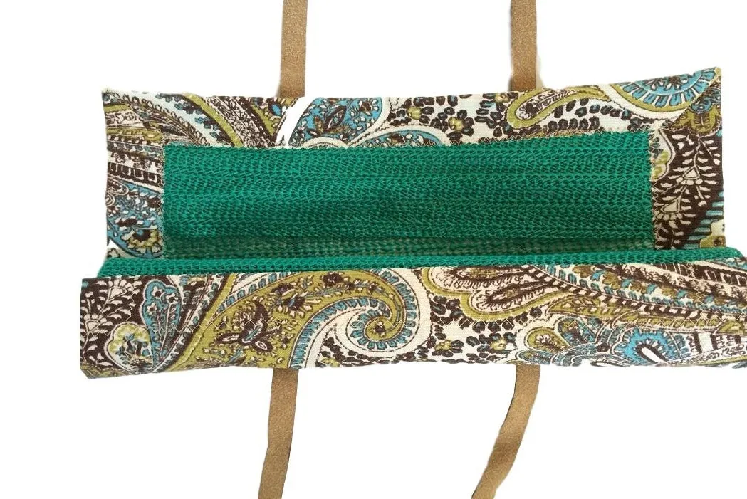 Blingzy® Jewelry Travel Roll - PURELY PAISLEY with Teal Liner