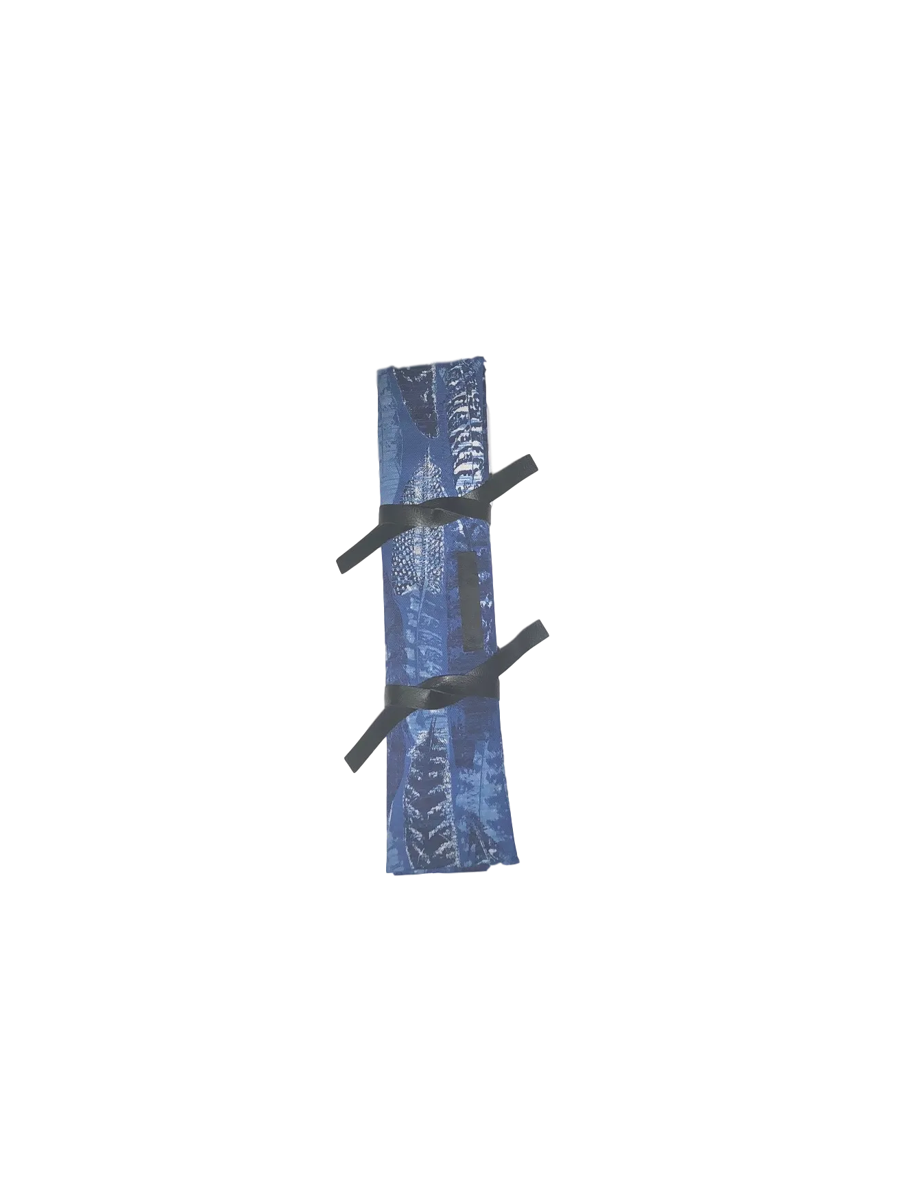 Blingzy® Jewelry Travel Roll - SKY FEATHERS with Blue Lining