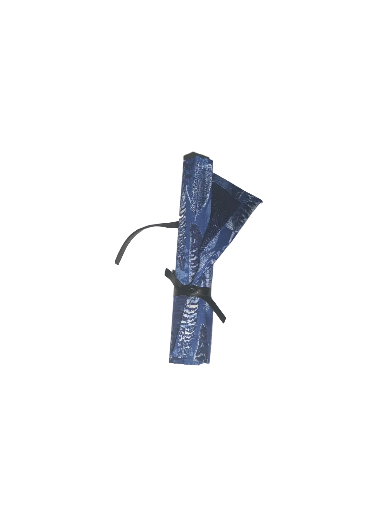 Blingzy® Jewelry Travel Roll - SKY FEATHERS with Blue Lining
