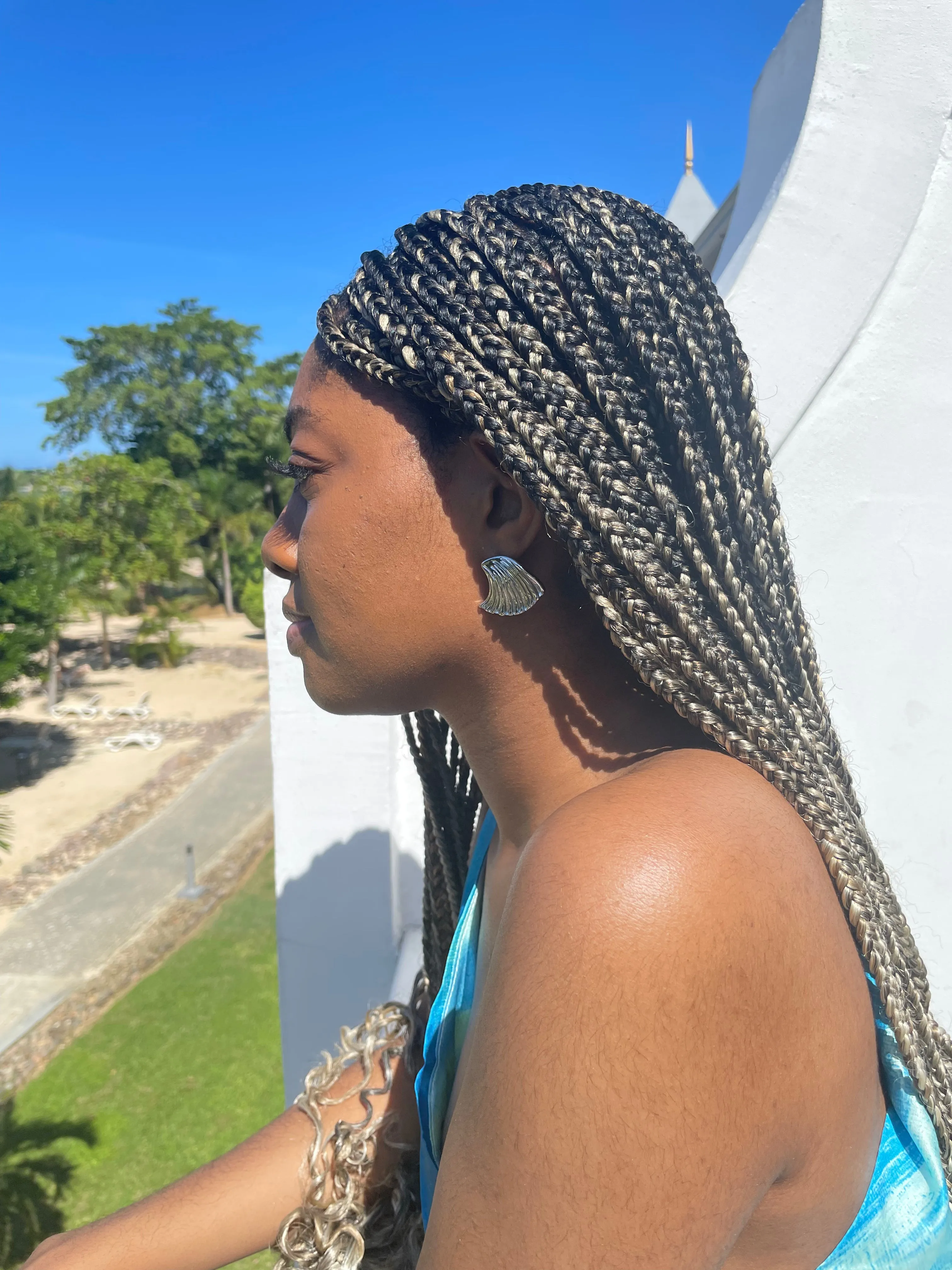 BLISSFUL WAVE- SILVER EARRINGS