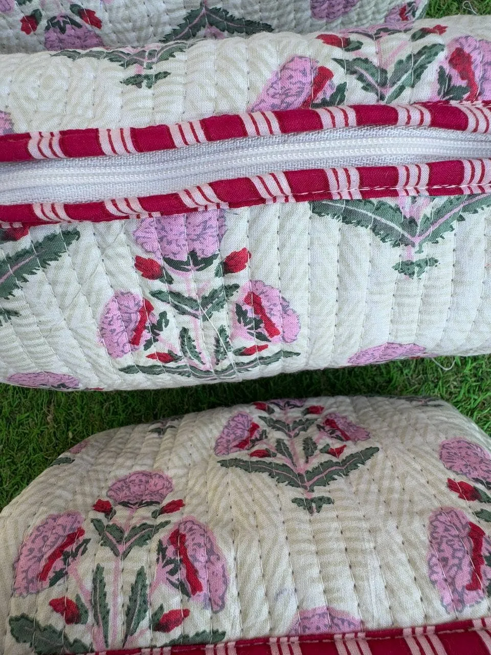 Blossom Cotton Quilted Pouches