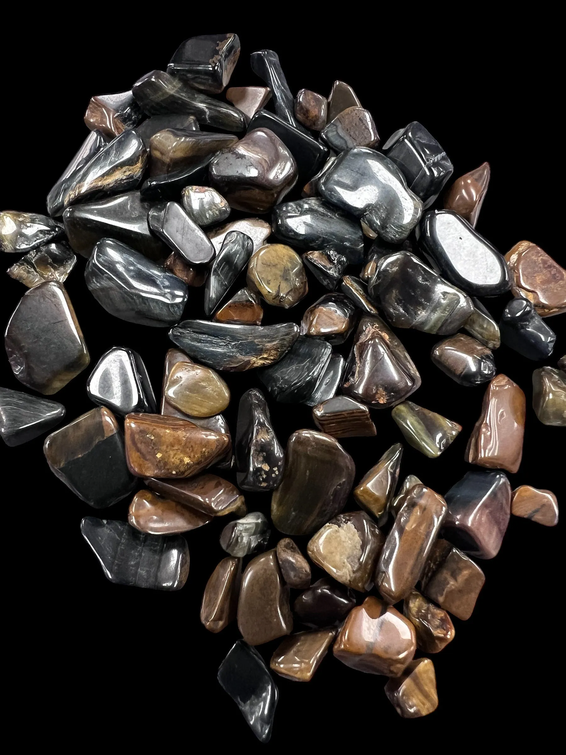 Blue Tigers Eye Gemstone Chips