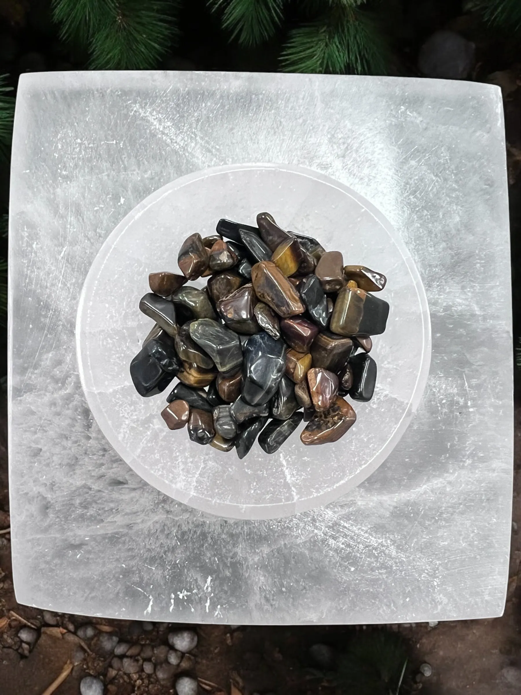 Blue Tigers Eye Gemstone Chips