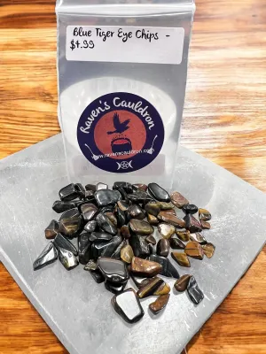 Blue Tigers Eye Gemstone Chips