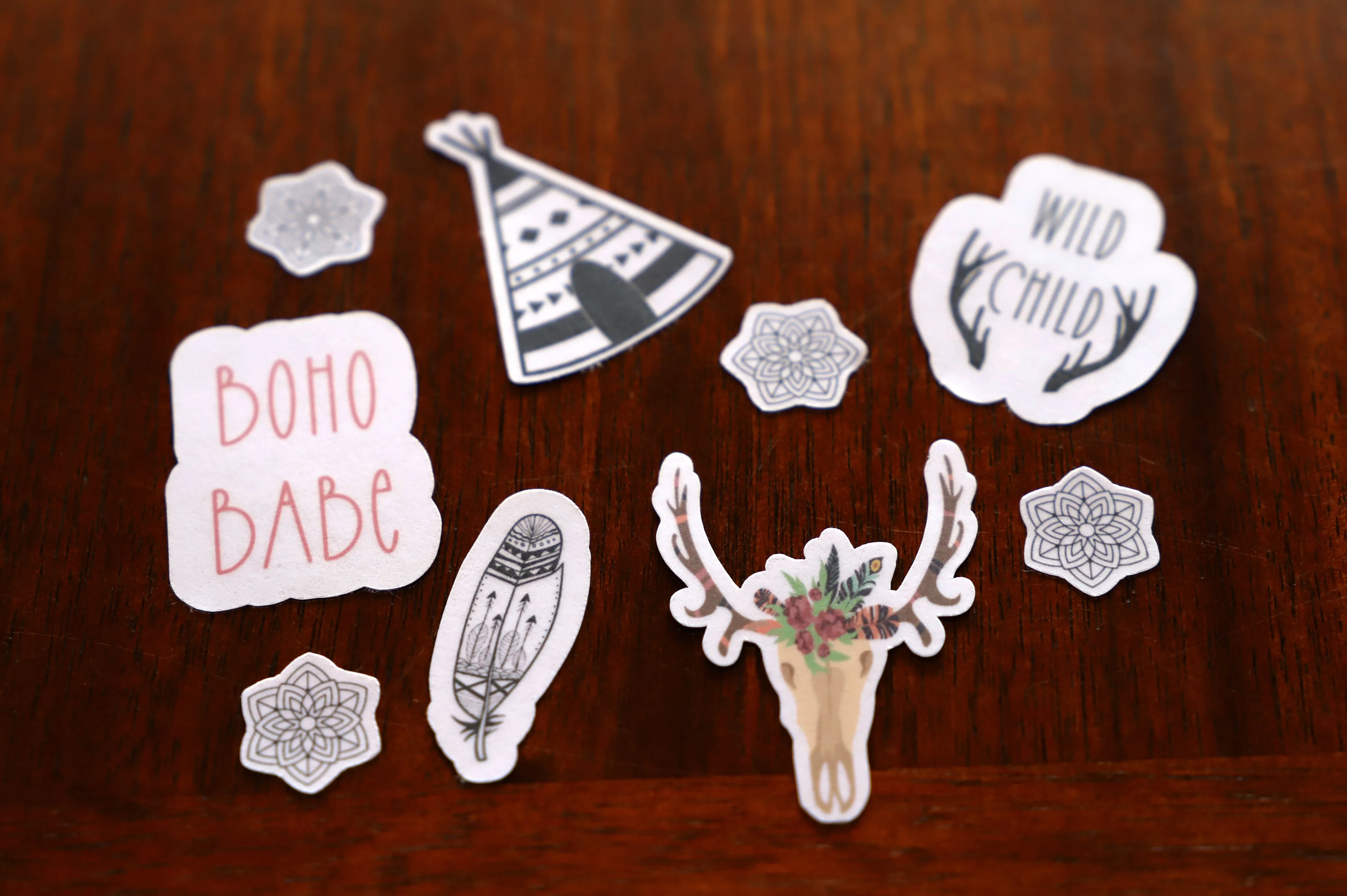 Boho Babe sticker pack | 9 pack