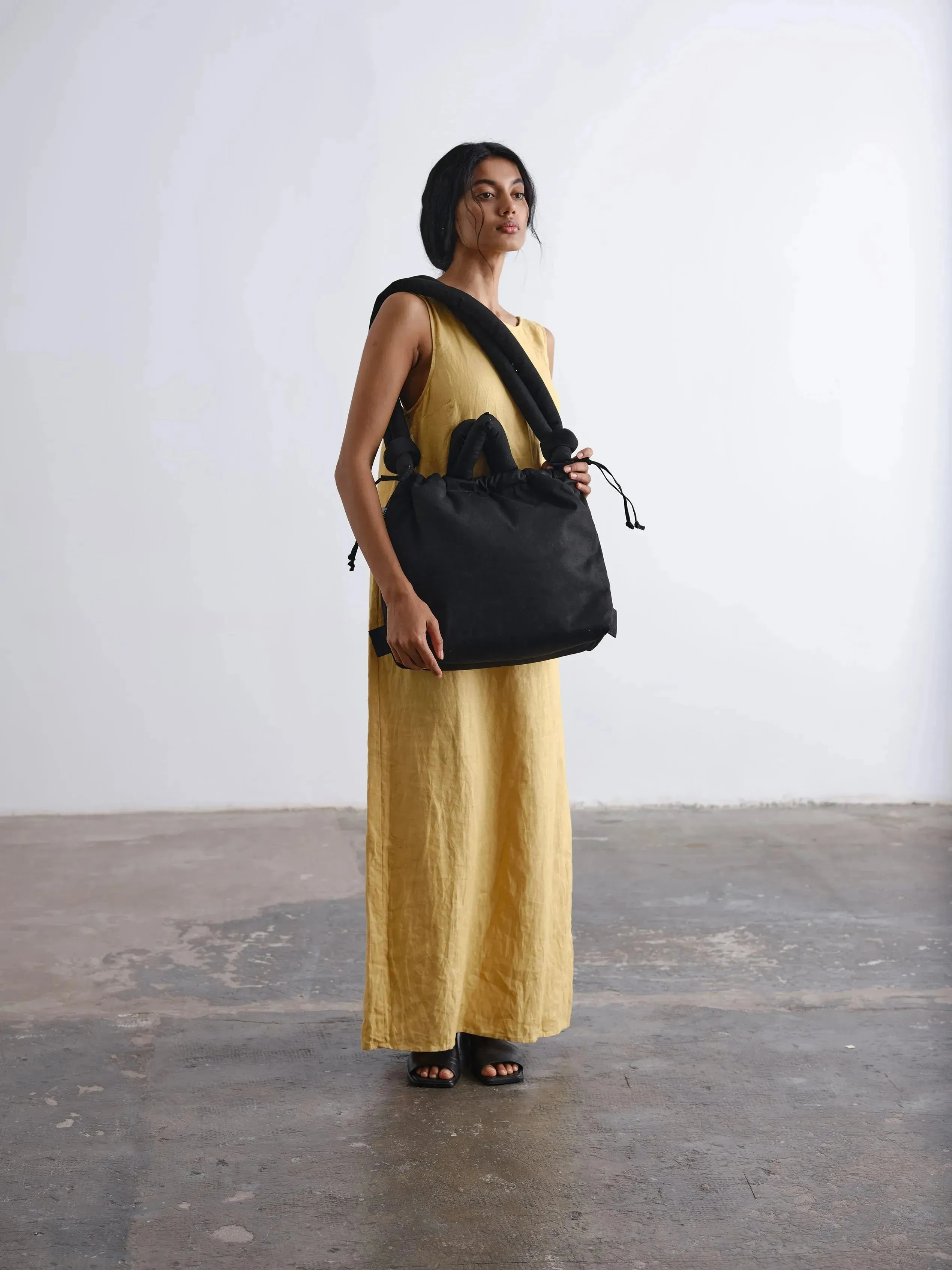 Bolso Mochila ÖLEND Ona Cotton Soft Bag Black