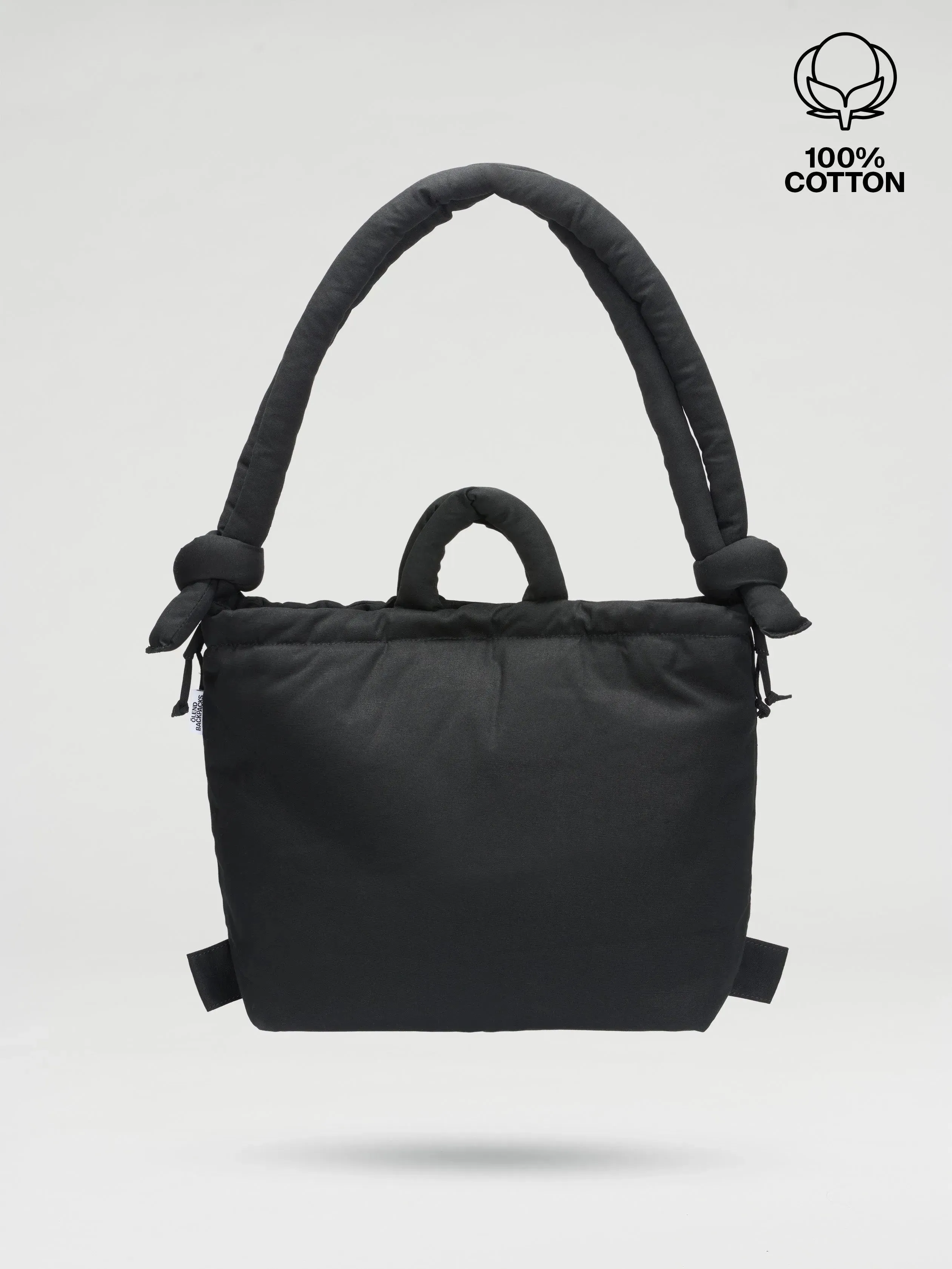 Bolso Mochila ÖLEND Ona Cotton Soft Bag Black