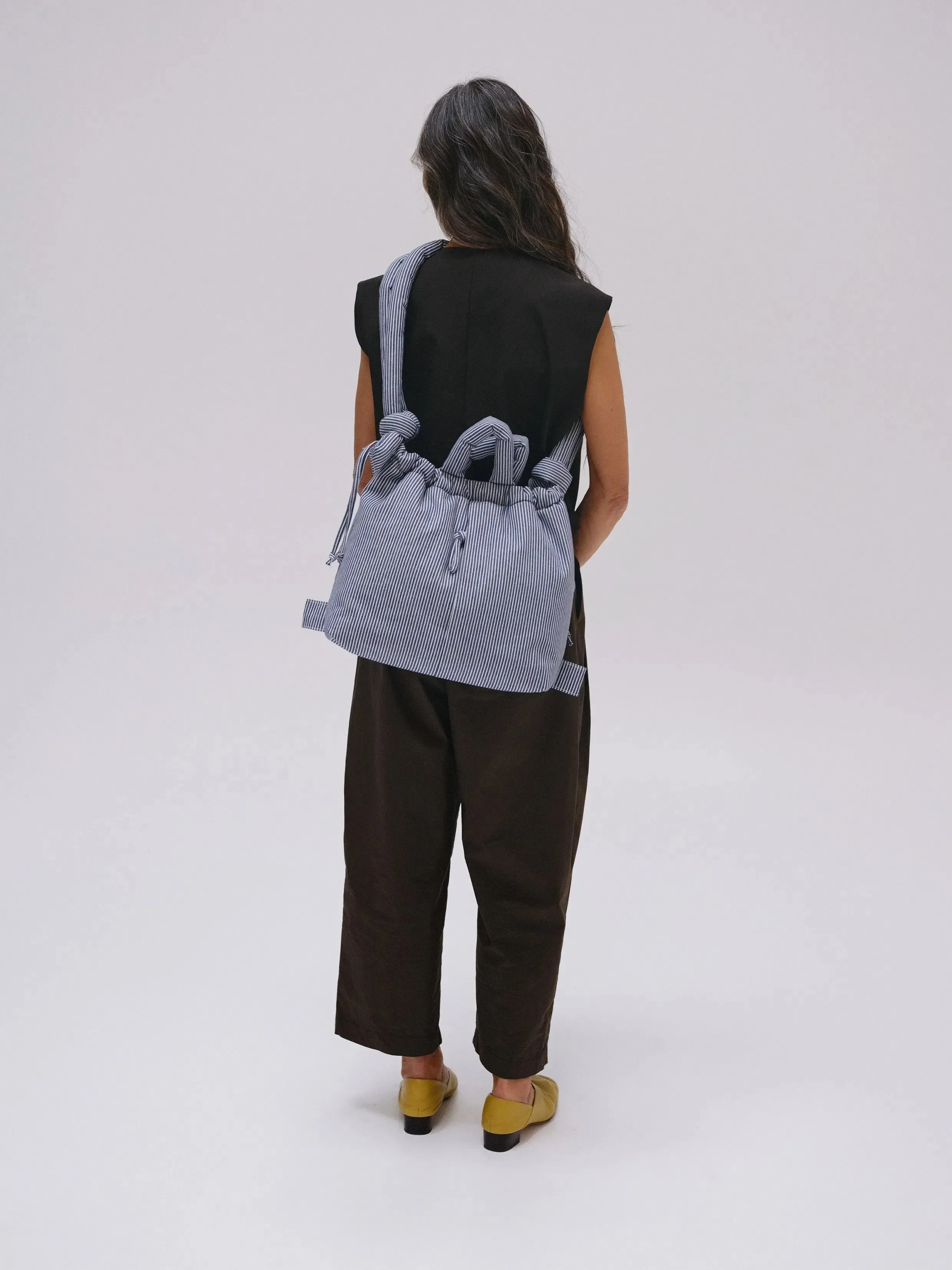 Bolso Mochila ÖLEND Ona Cotton Soft Bag Navy Stripes