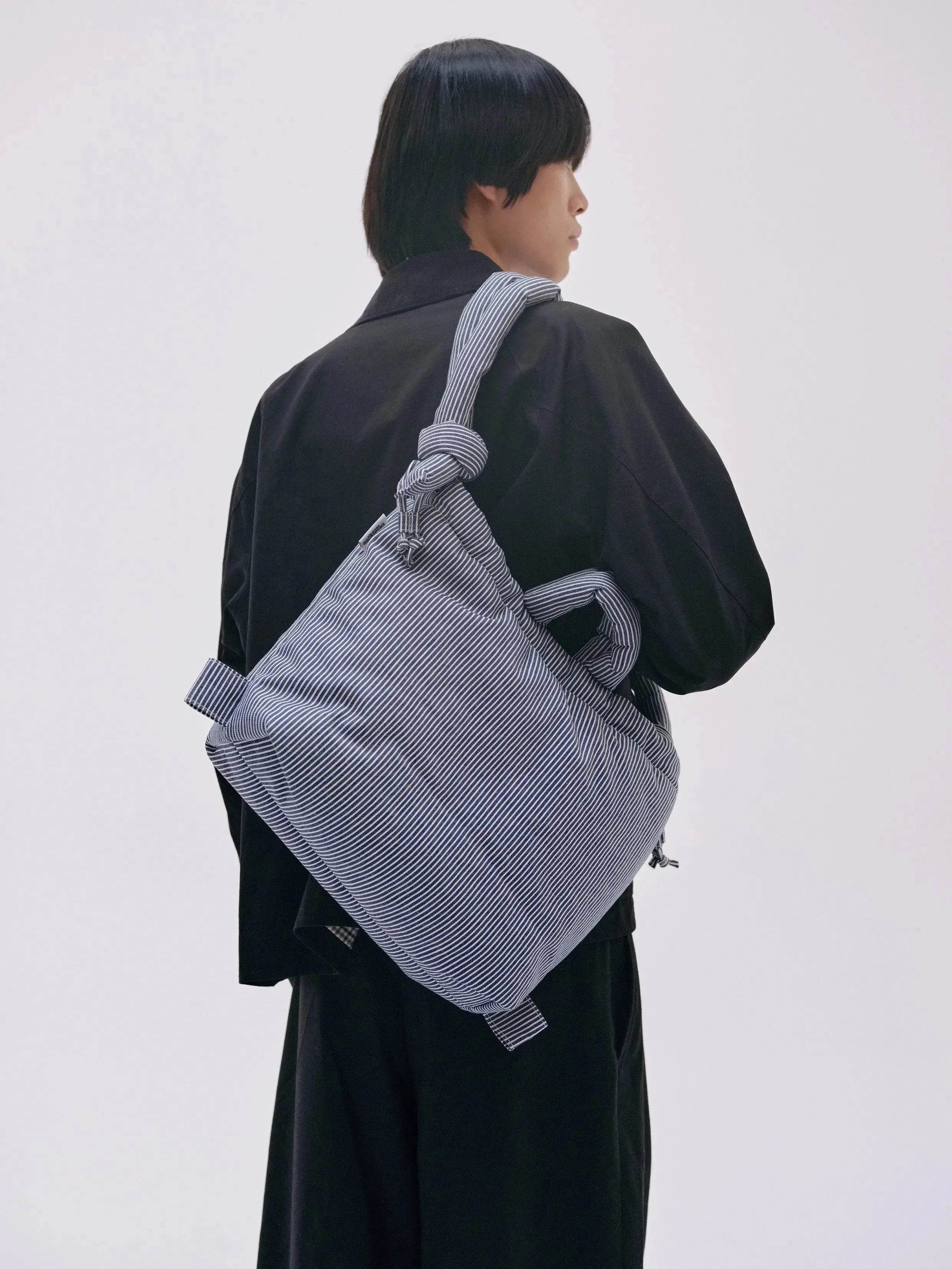 Bolso Mochila ÖLEND Ona Cotton Soft Bag Navy Stripes