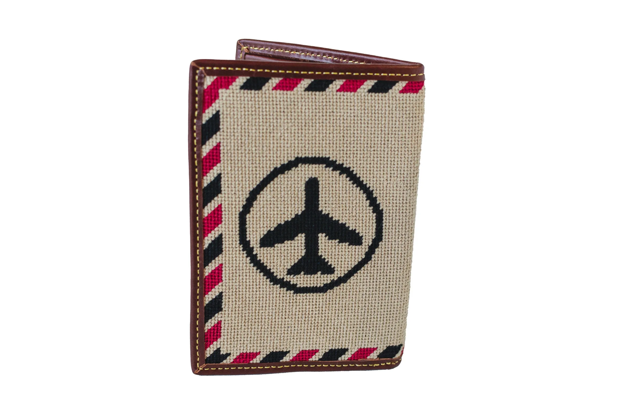 Bon Voyage Needlepoint Passport Case