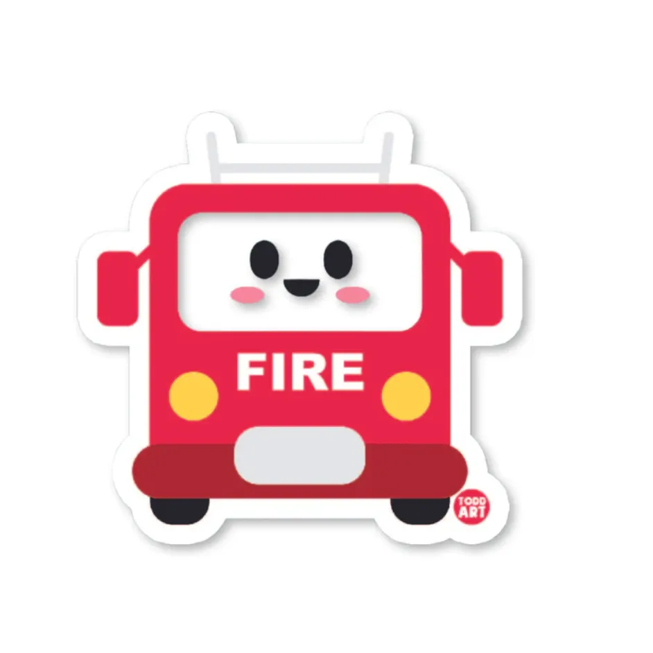 Boo-Boo Buddies Fire Truck Sticker