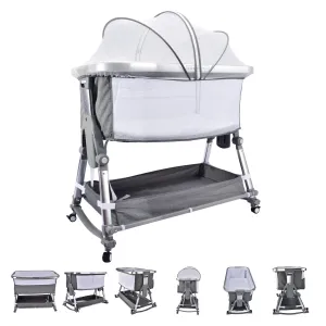 Borncerella bassinets model a 2 in 1 for newborn baby, gray