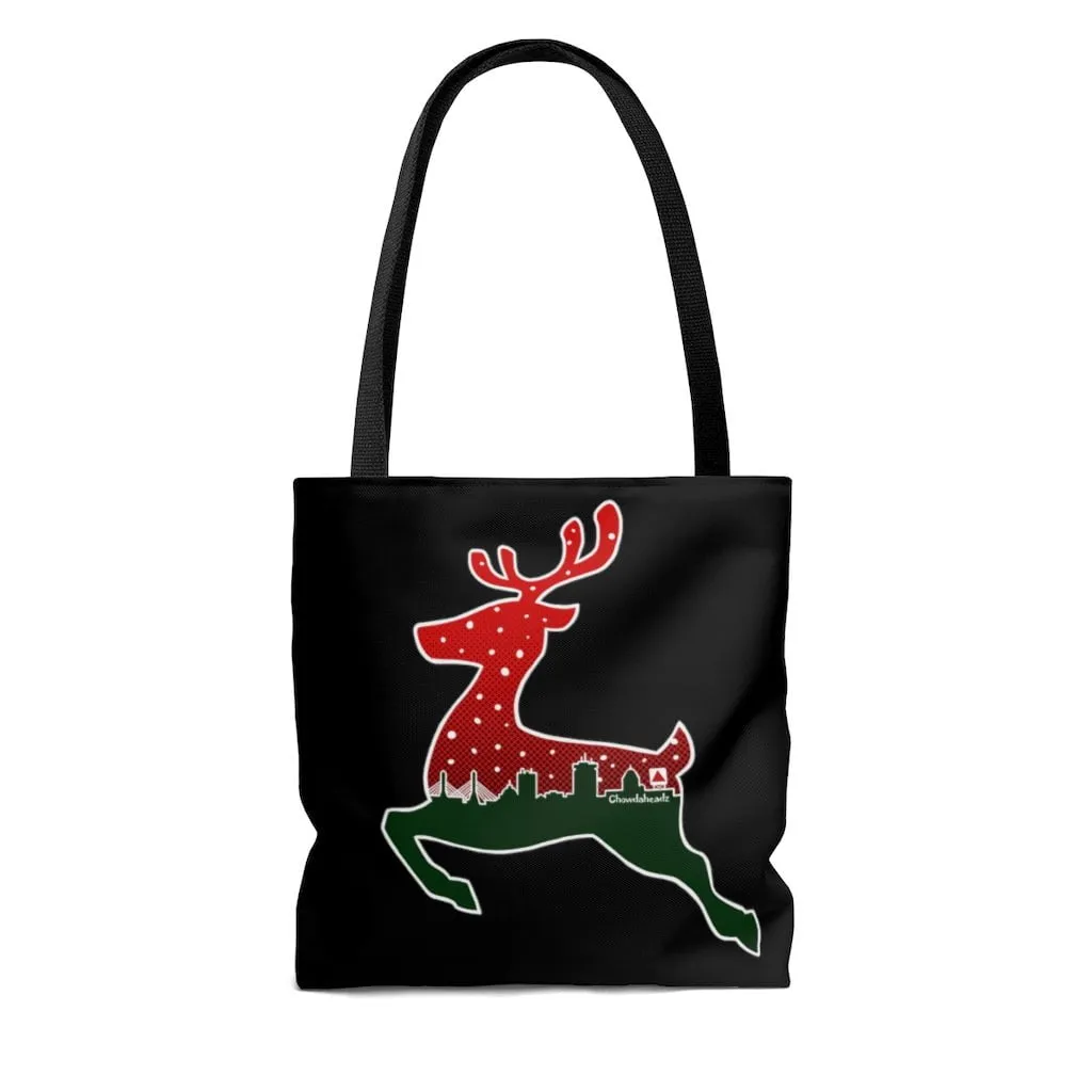 Boston Reindeer Skyline Tote Bag
