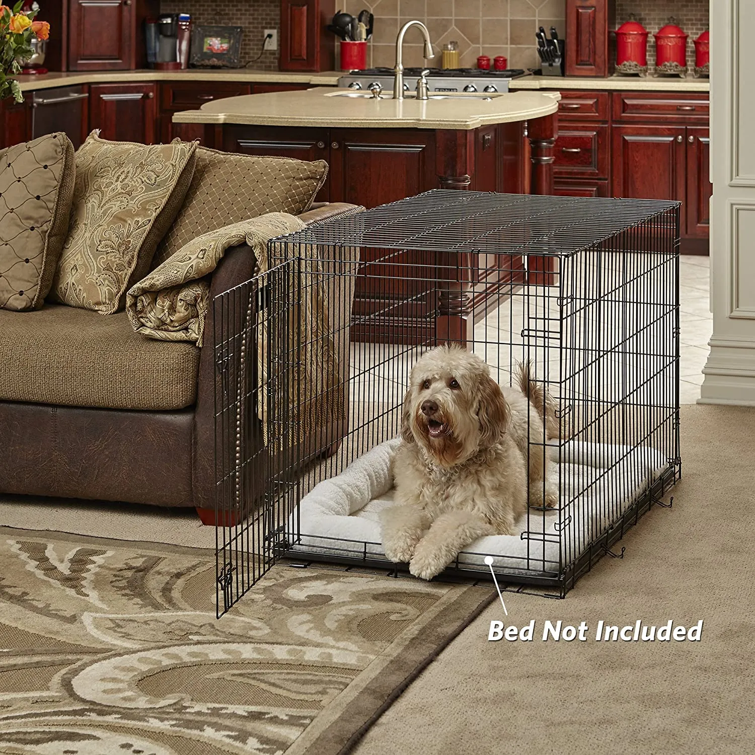 Brand new iCrate 1548 Single Door Folding Dog Crate-XL-48x30x33! Ideal For Dogs 91 - 110lbs! Folding, which means you can assemble and disassemble it without tools and without taking the crate apart.